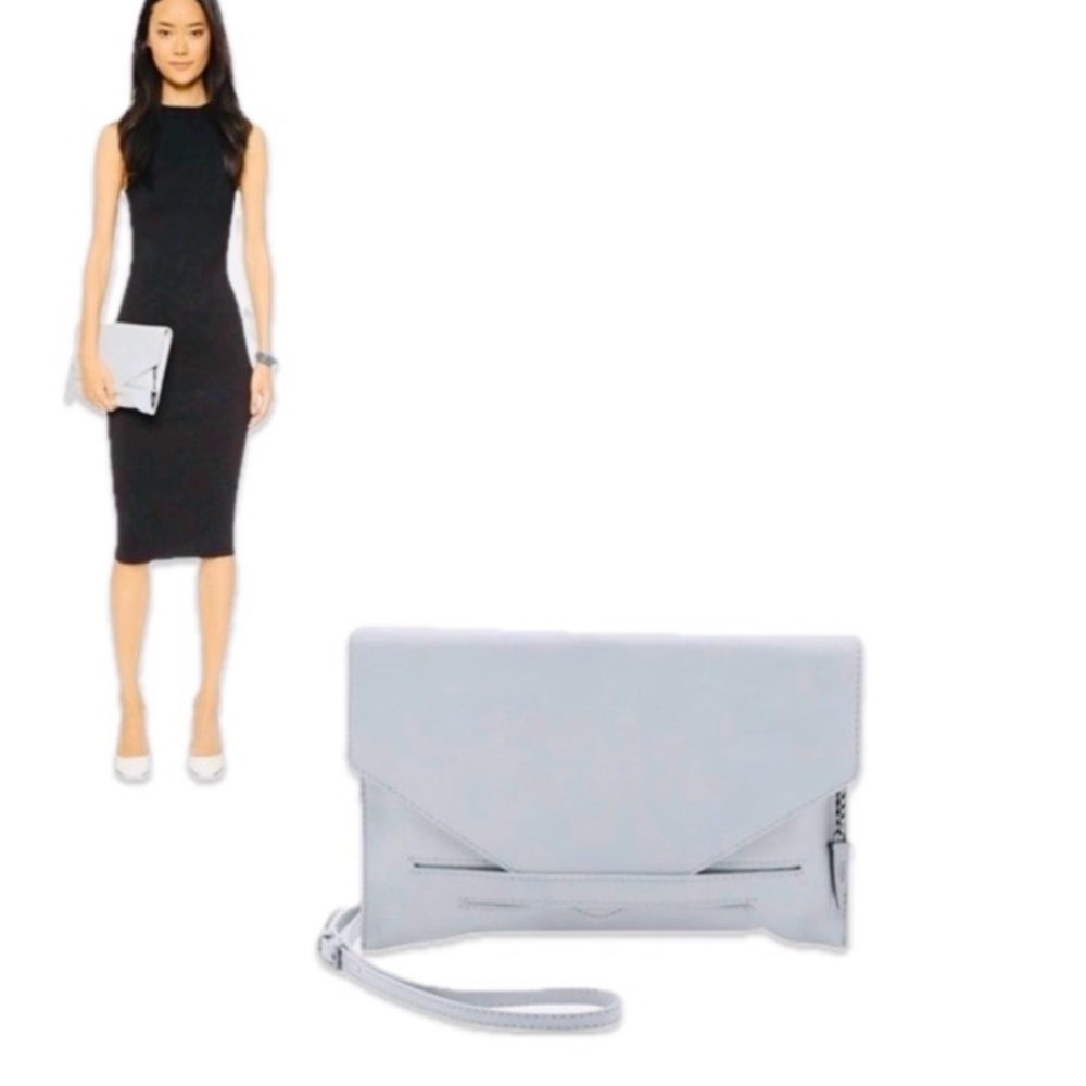 Rare‼️ Botkier Hampton Cowhide Leather Clutch - Gray